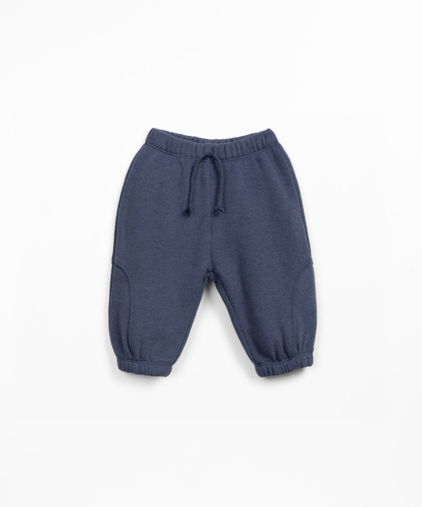 Jersey Fleece Trousers With Elastic Waistband || Dark Blue