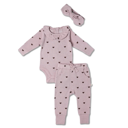 Ruffle Onesie & Pant Set || Hearts