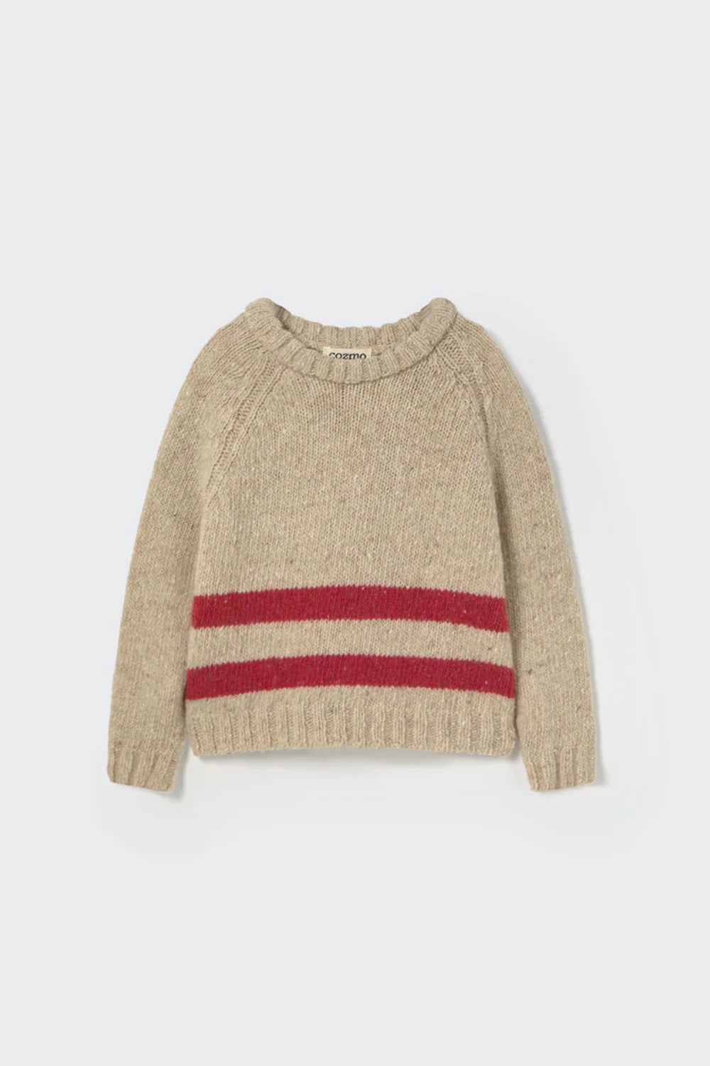 Tweed Tricot Baby Sweater || Stone Red