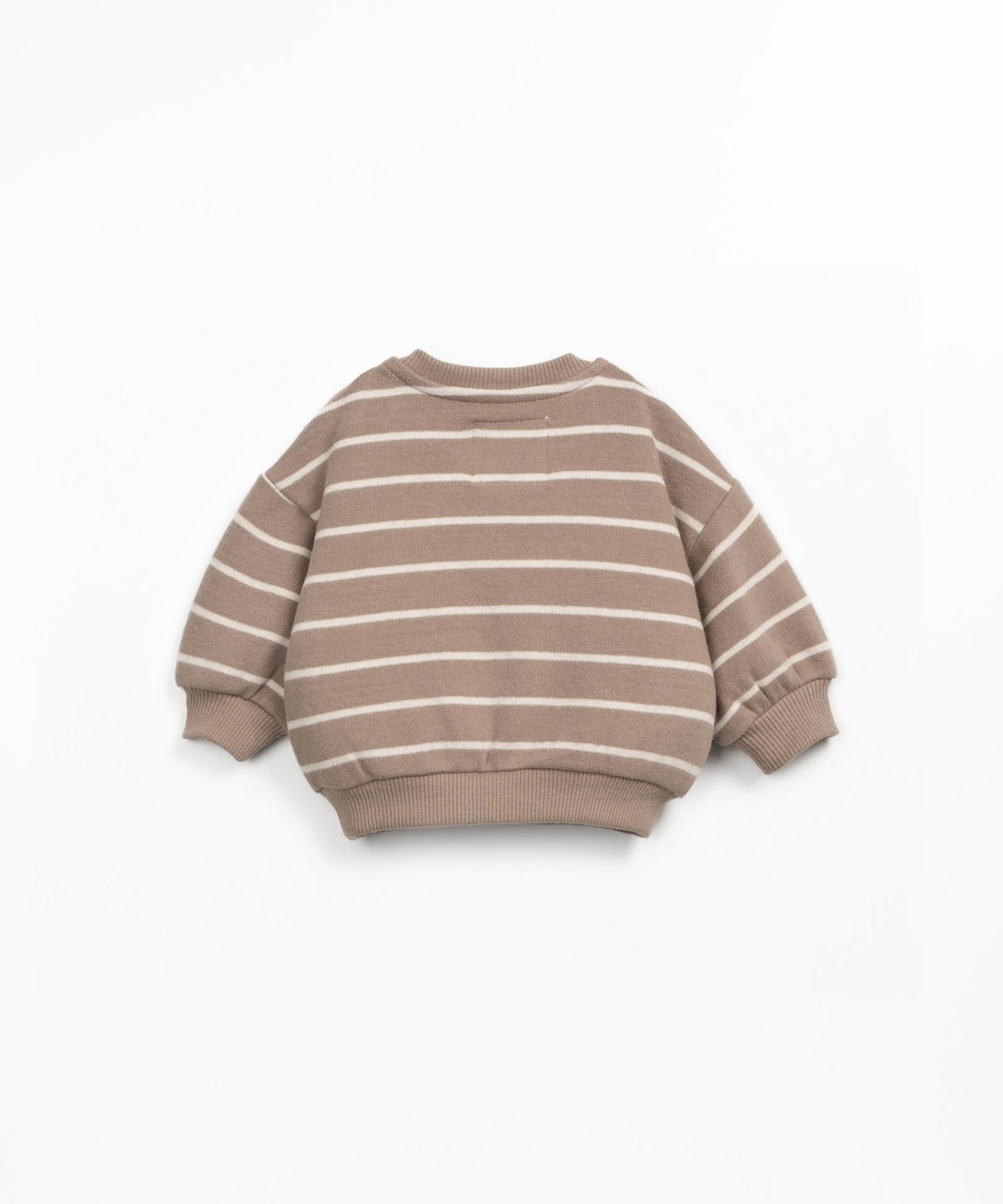Striped Jersey Sweater || Light Brown