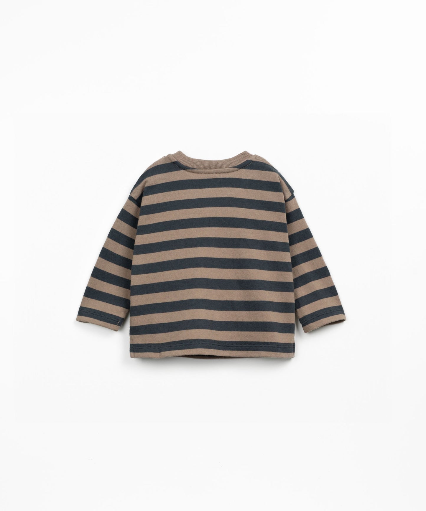 Striped Jersey Long Sleeve T-Shirt || Brown & Graphite