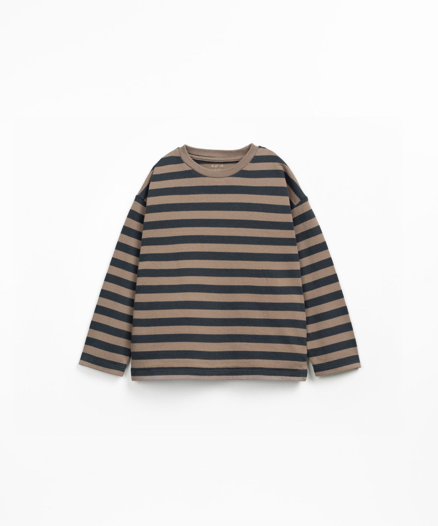 Striped Jersey Long Sleeve T-Shirt || Brown & Graphite