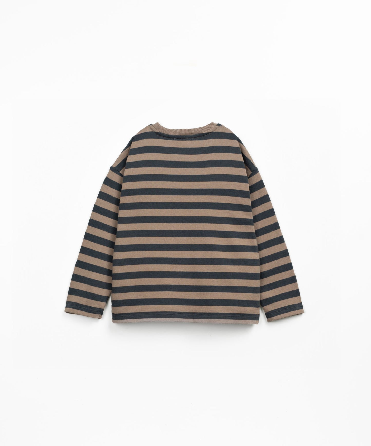 Striped Jersey Long Sleeve T-Shirt || Brown & Graphite