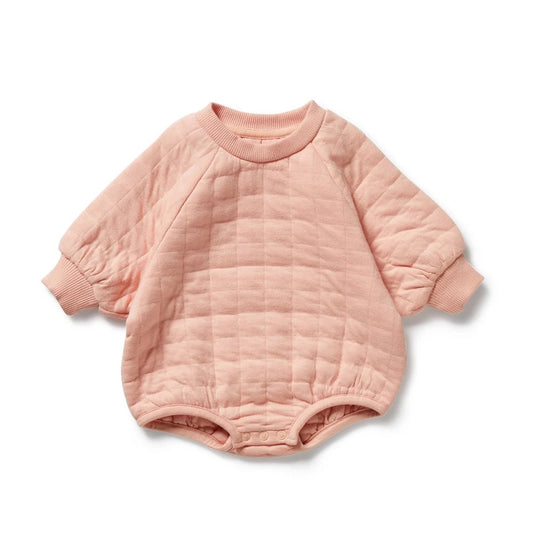 Organic Quilted Bodysuit || Pretty Pink