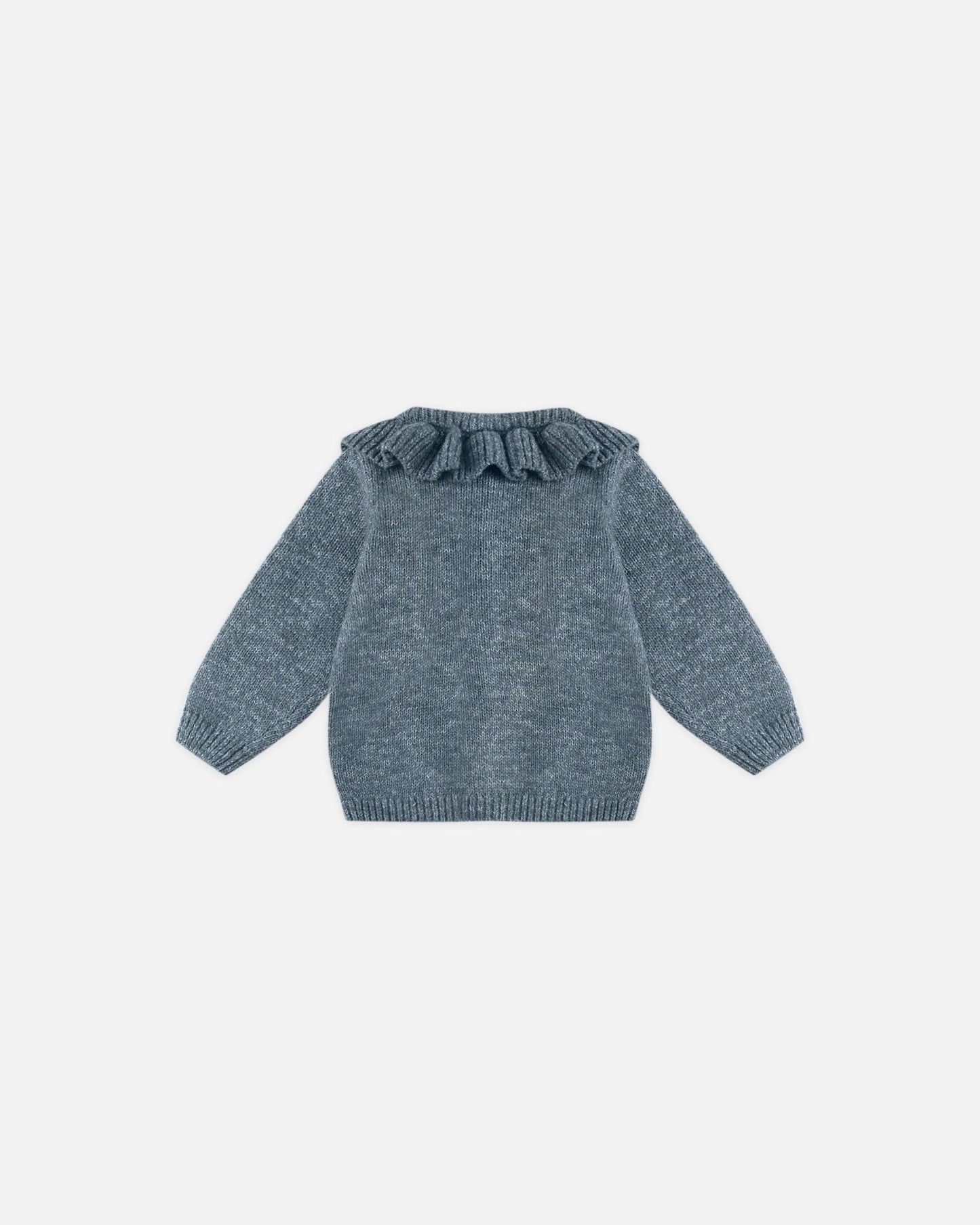 Ruffle Collar Cardigan || Ocean