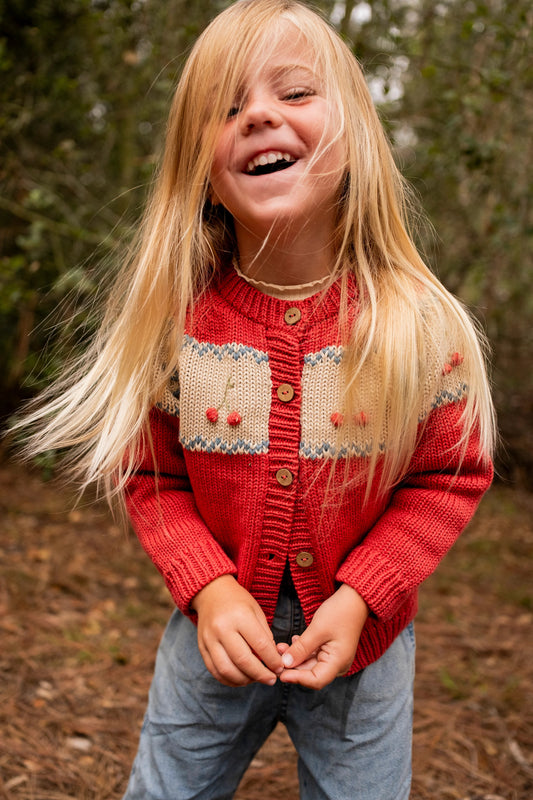 Wild Wawa- Sweetheart Cardigan || Cherry Red