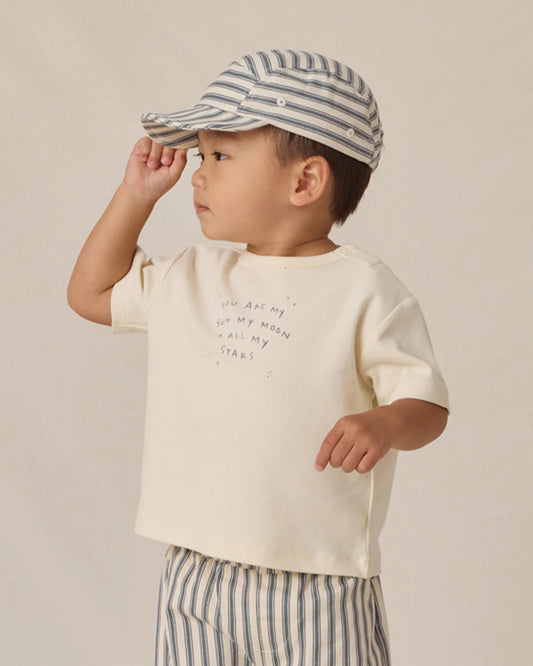 Baby Cap || Ocean Pinstripe