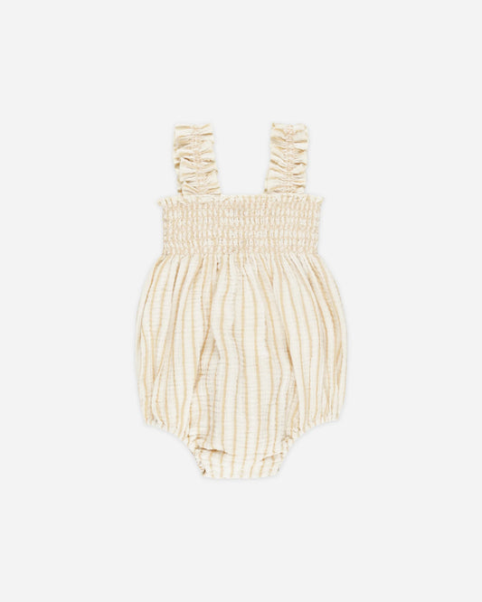 Julia Romper || Marigold Stripe
