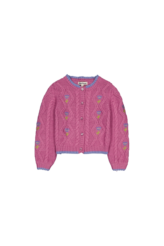 Lison Cardigan Cable Knit || Lilac