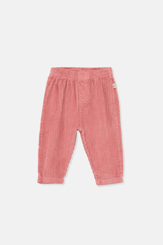 ORGANIC CORDUROY BABY PANTS ROSE