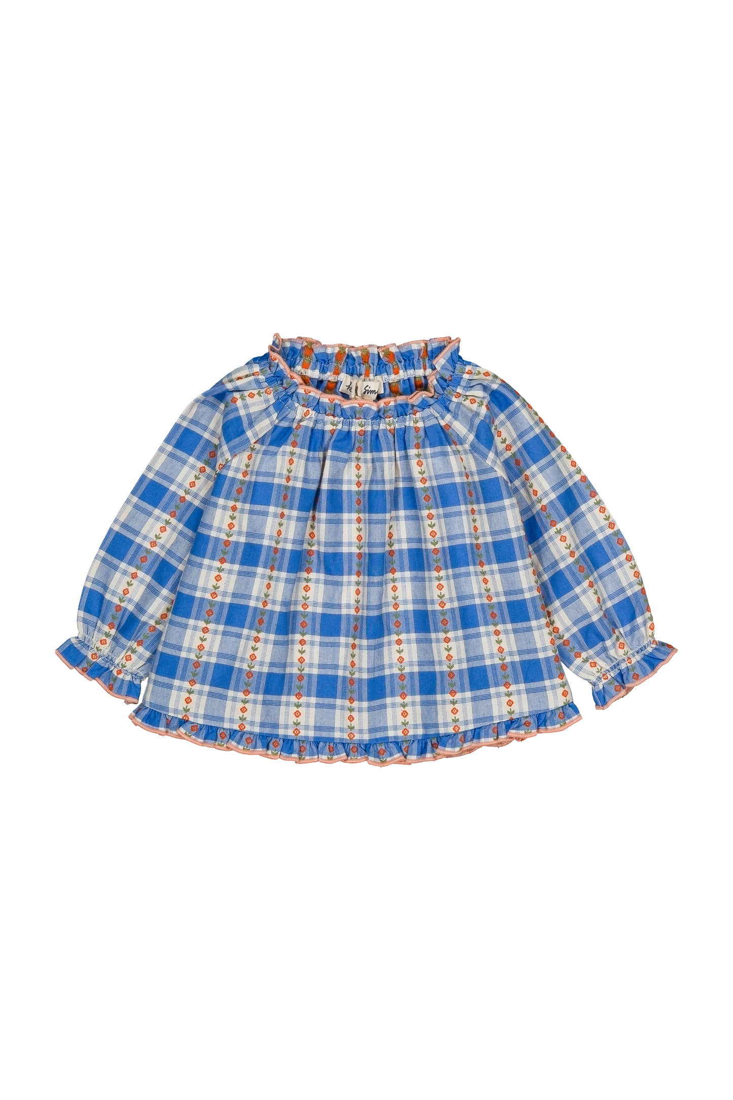 Maline Baby Blouse || Blue check