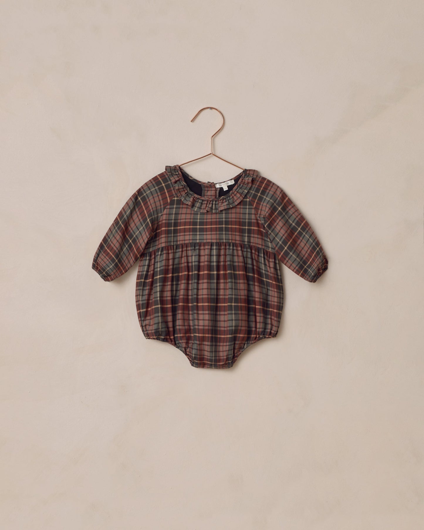 Adeline Romper || Winter Tartan