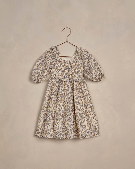 JUNIE DRESS VINTAGE BLUE FLORAL