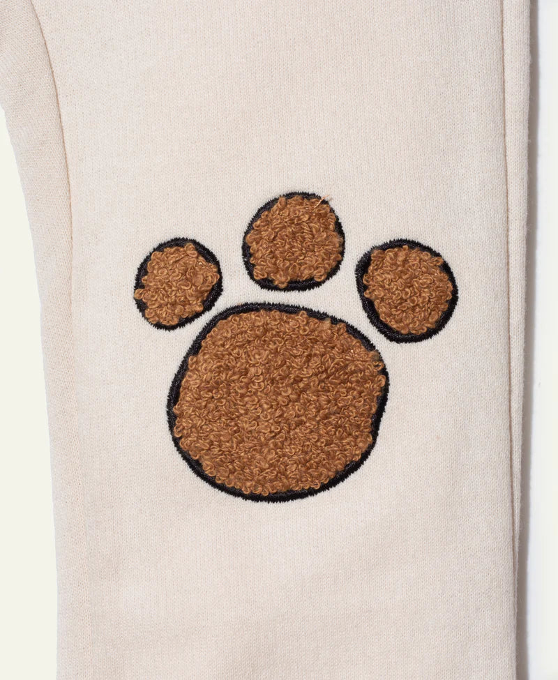 RECYCLED COTTON PAW PATCH BABY PANT NATURAL