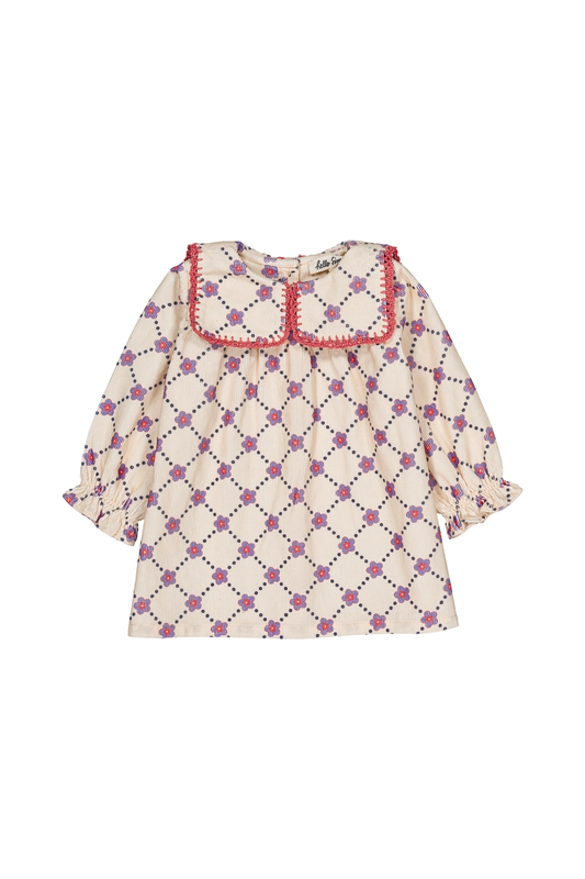 Pralinette Baby Dress || Floral Check