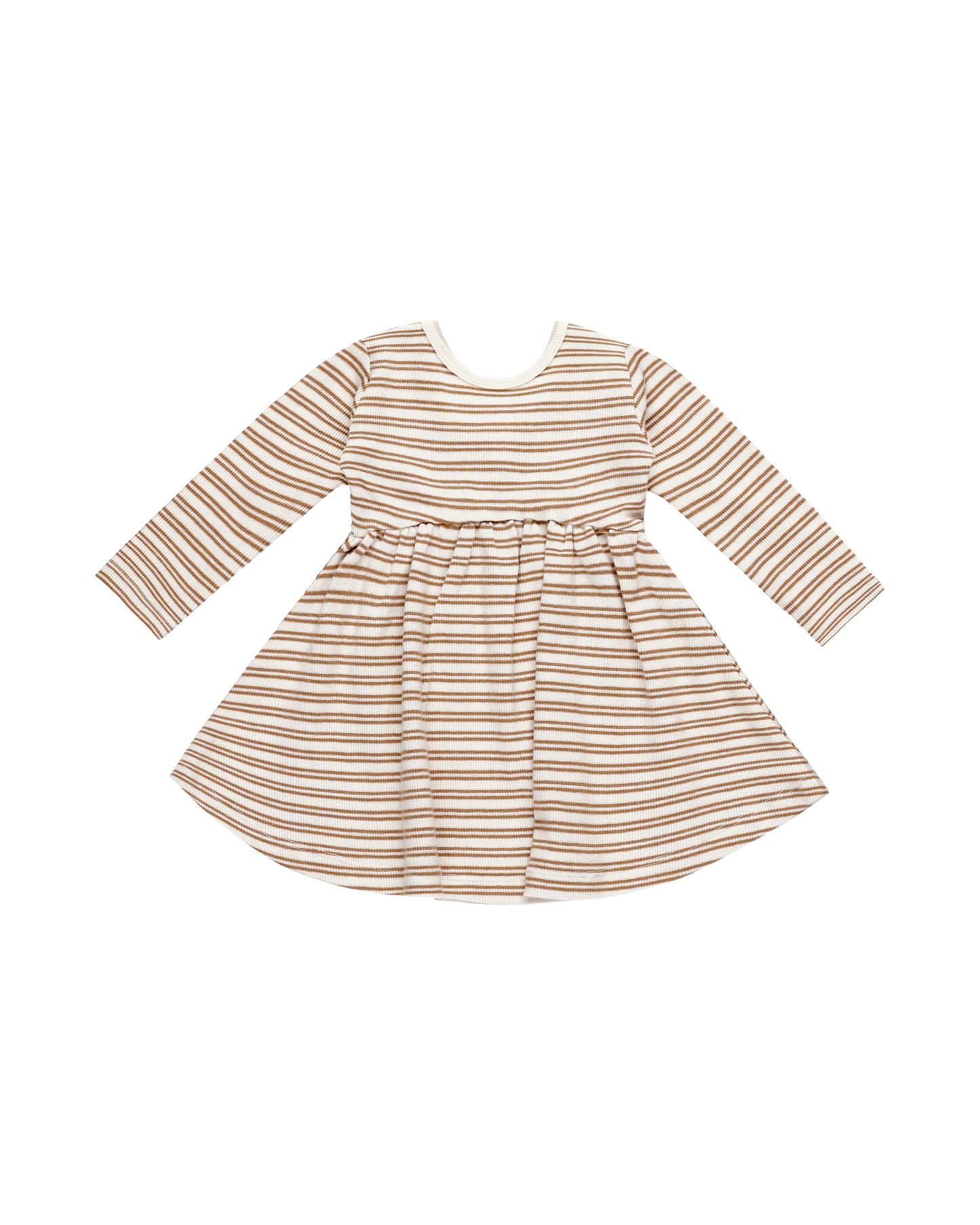 Ribbed Long Sleeve Dress Golden Stripe