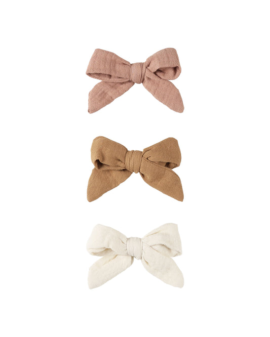 Hair Bow with Clip Set of 3