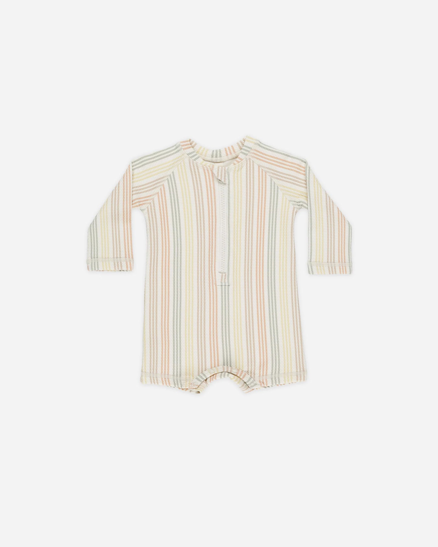 Long Sleeve One-Piece Rashguard || Multi Stripe