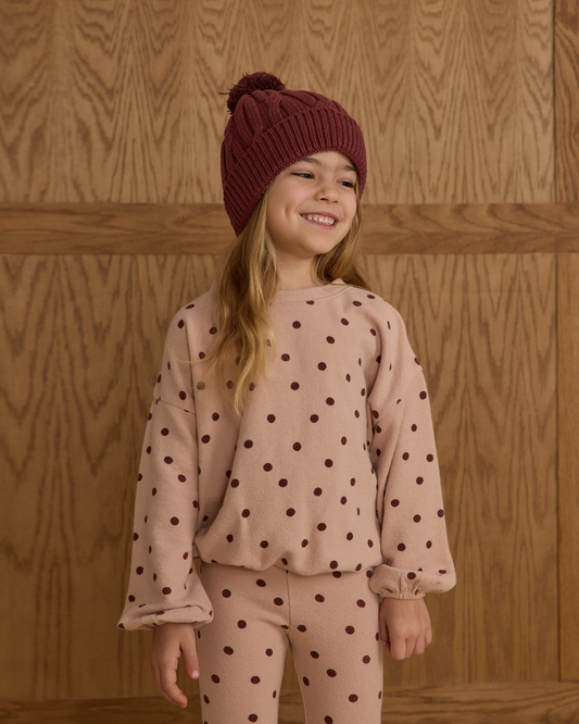 Spongey Knit Set || Polka Dot