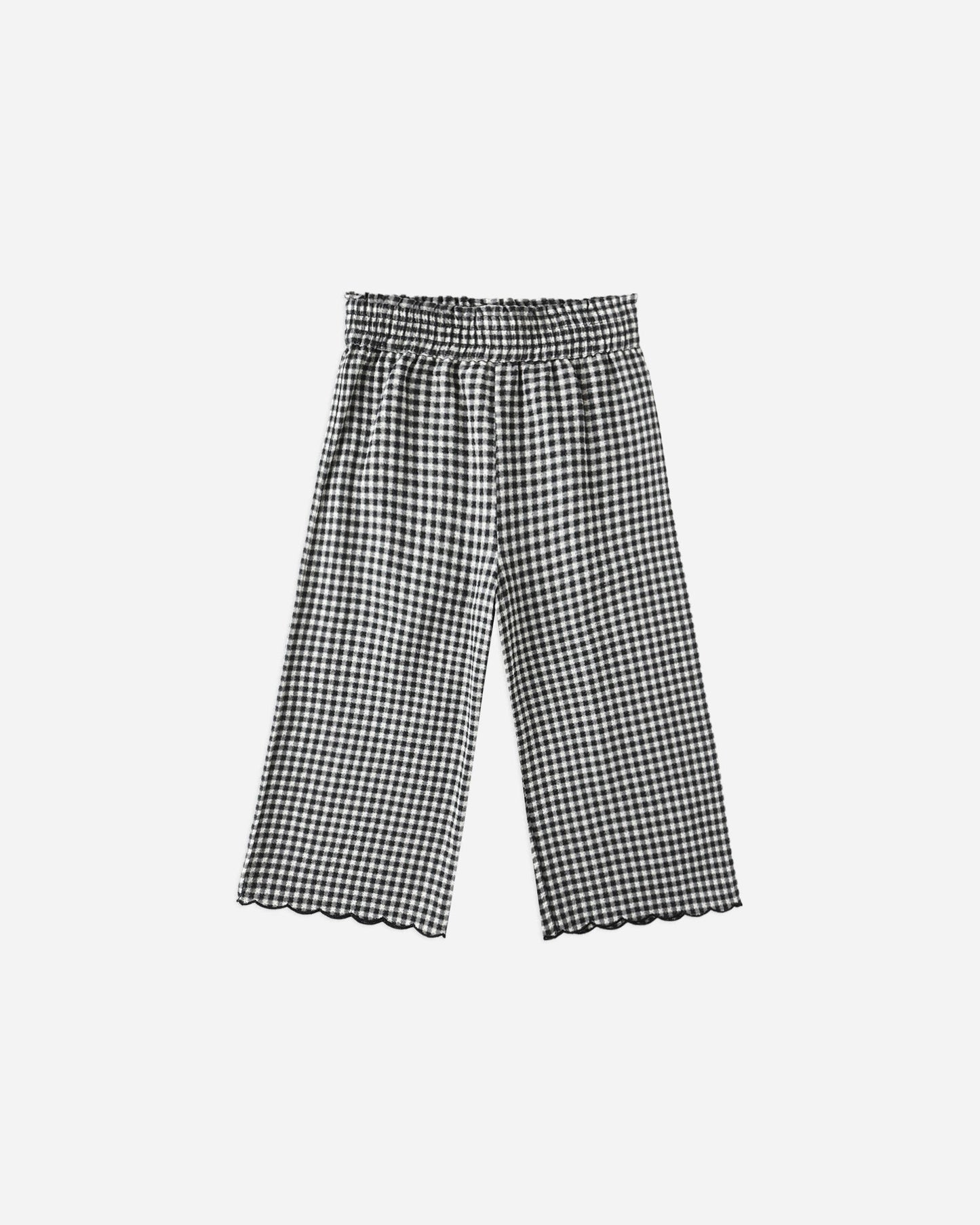 Wide Leg Pant || Black Gingham