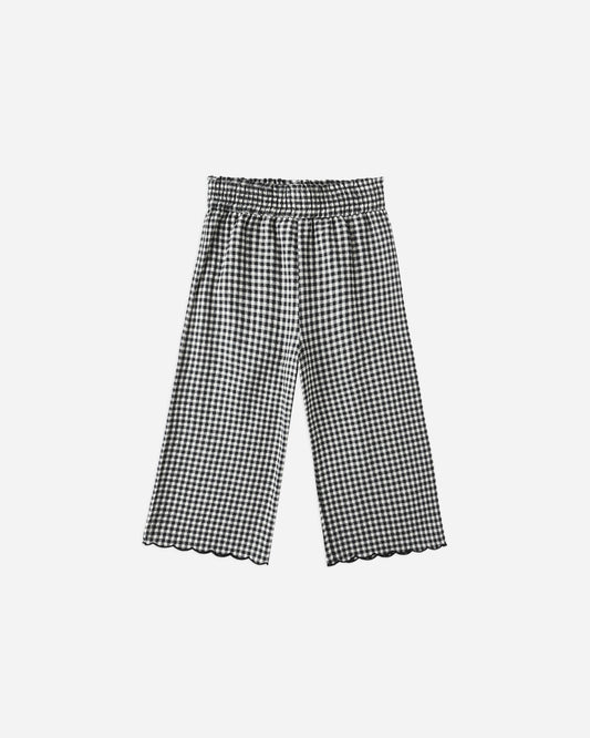 Wide Leg Pant || Black Gingham