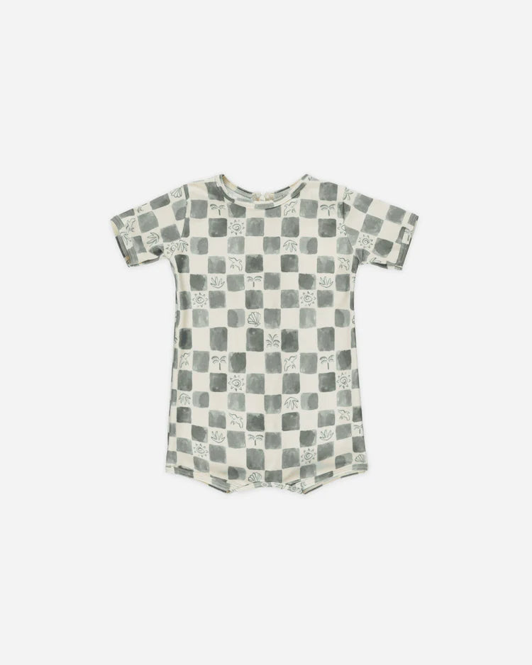 Shorty One-Piece Rashguard || Coastal Check