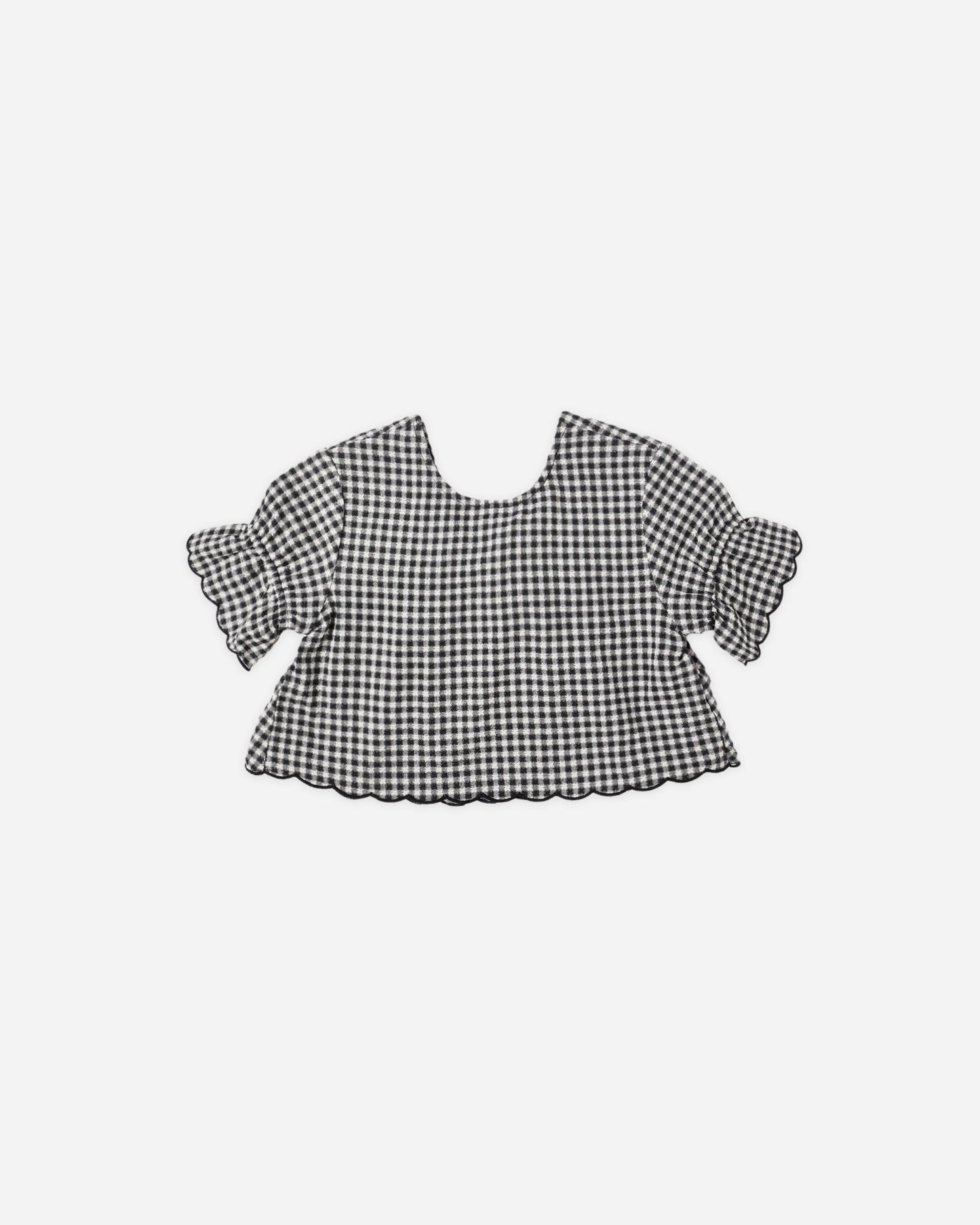 Francie Blouse || Black Gingham