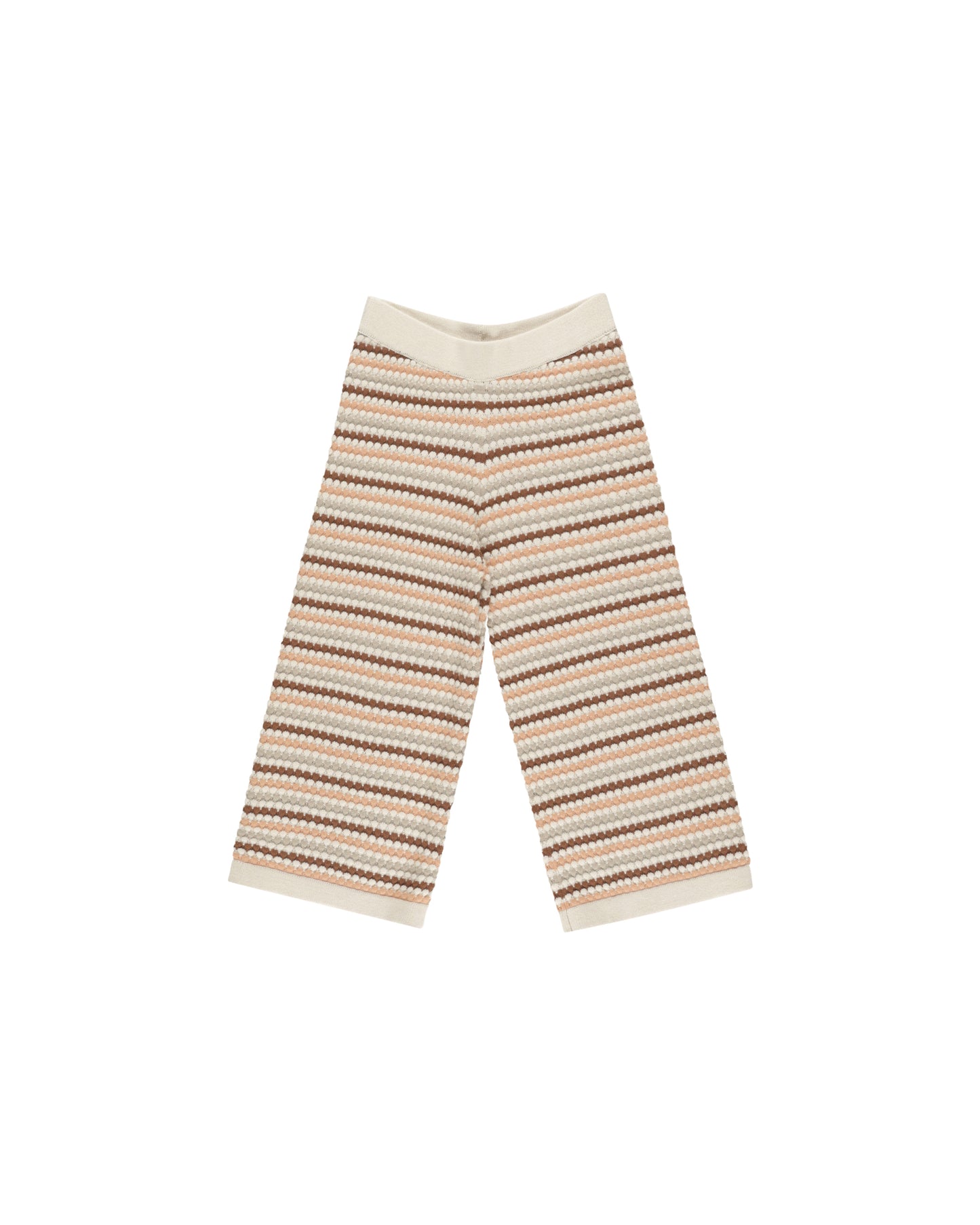 KNIT WIDE LEG PANT HONEYCOMB STRIPE