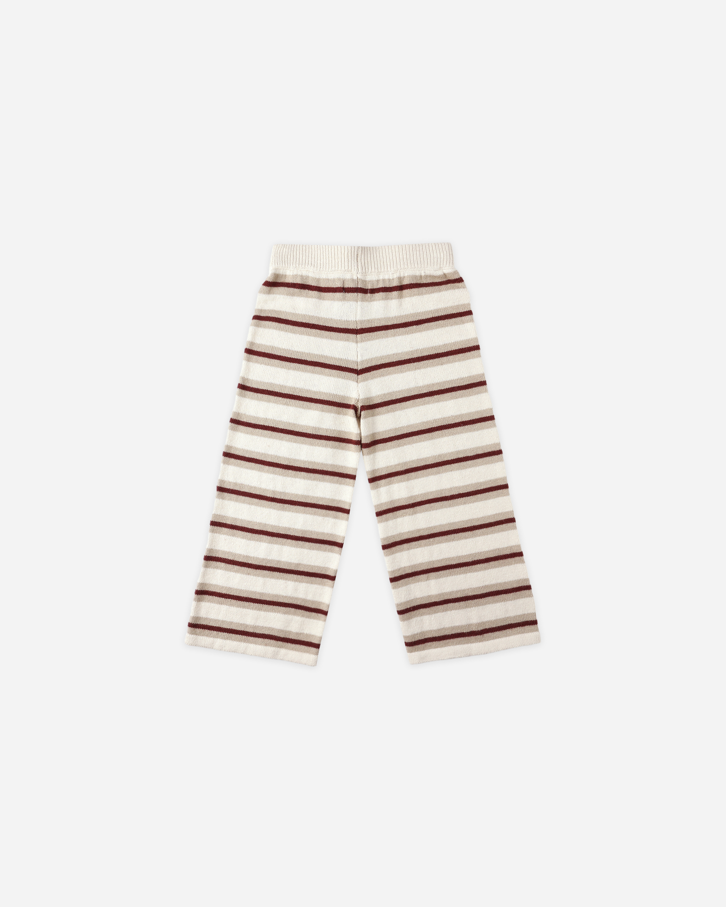 Boxy Crop Knit Tee || Autumn Stripe