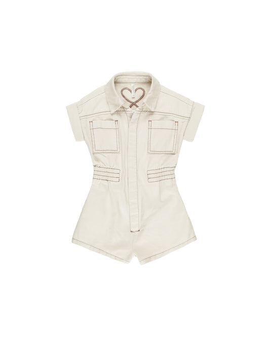 UTILITY ROMPER NATURAL