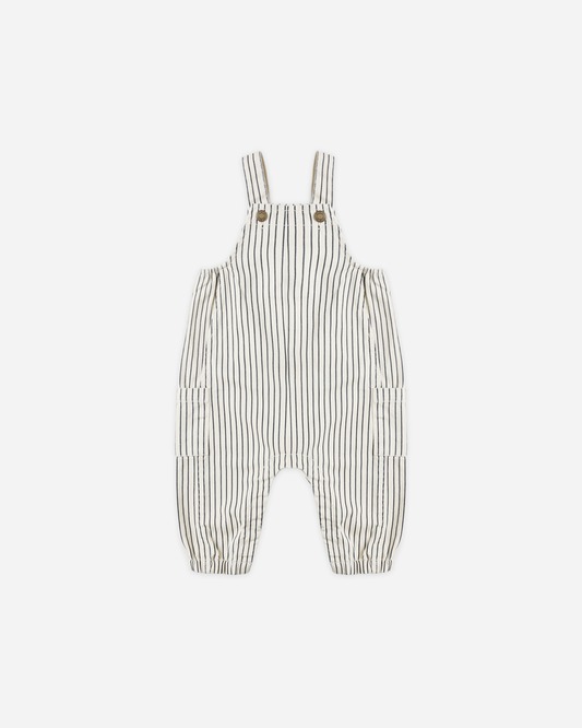 Cargo Baby Overall || Navy Pinstripe