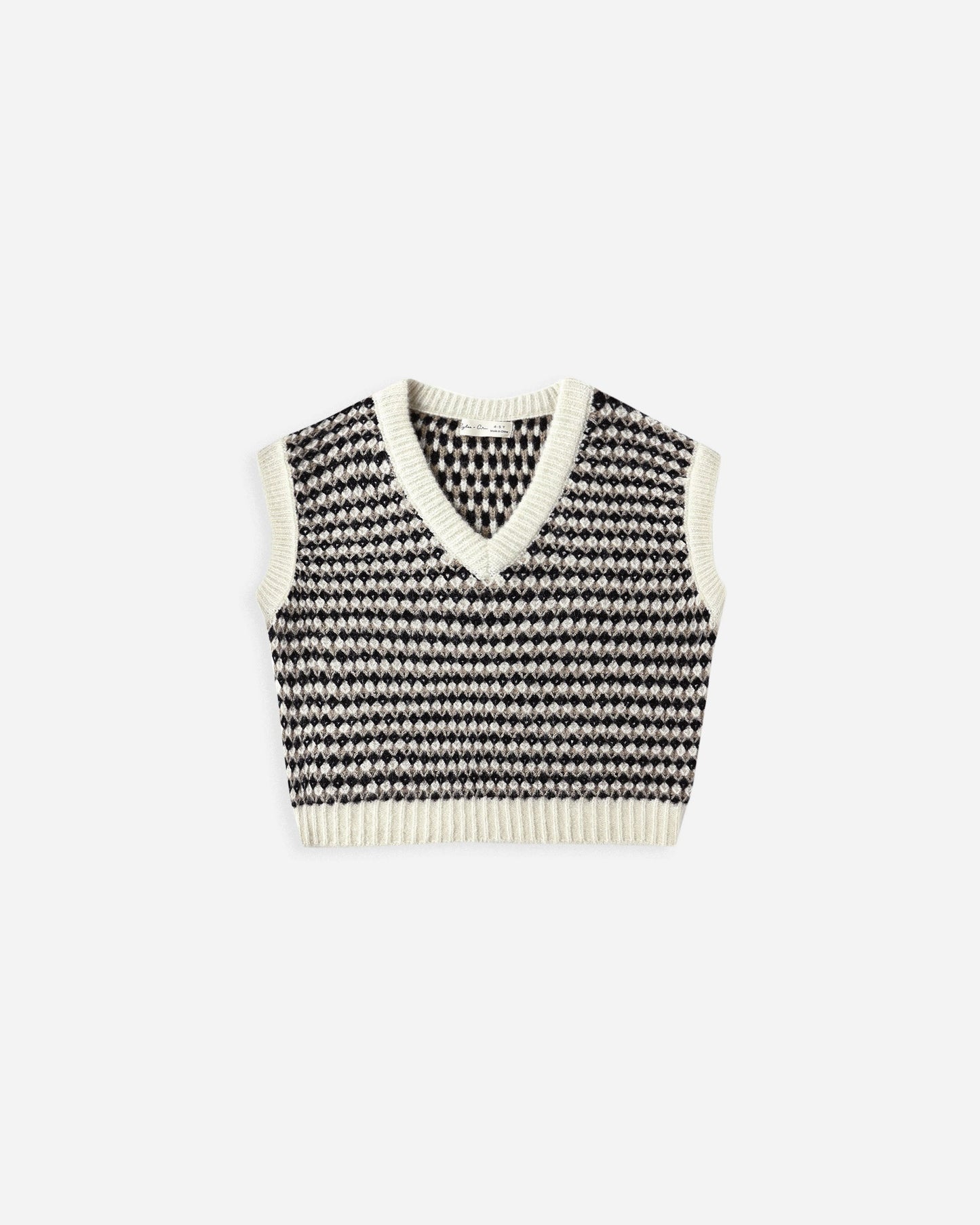 Sweater Vest || Black Speckle