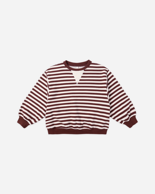 Cru Pant & Oversized Crew Set || Burgundy