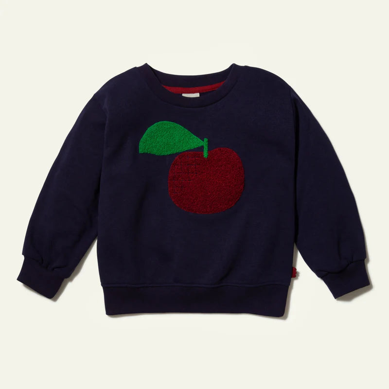 RECYCLED COTTON RED APPLE KID SWEATSHIRT