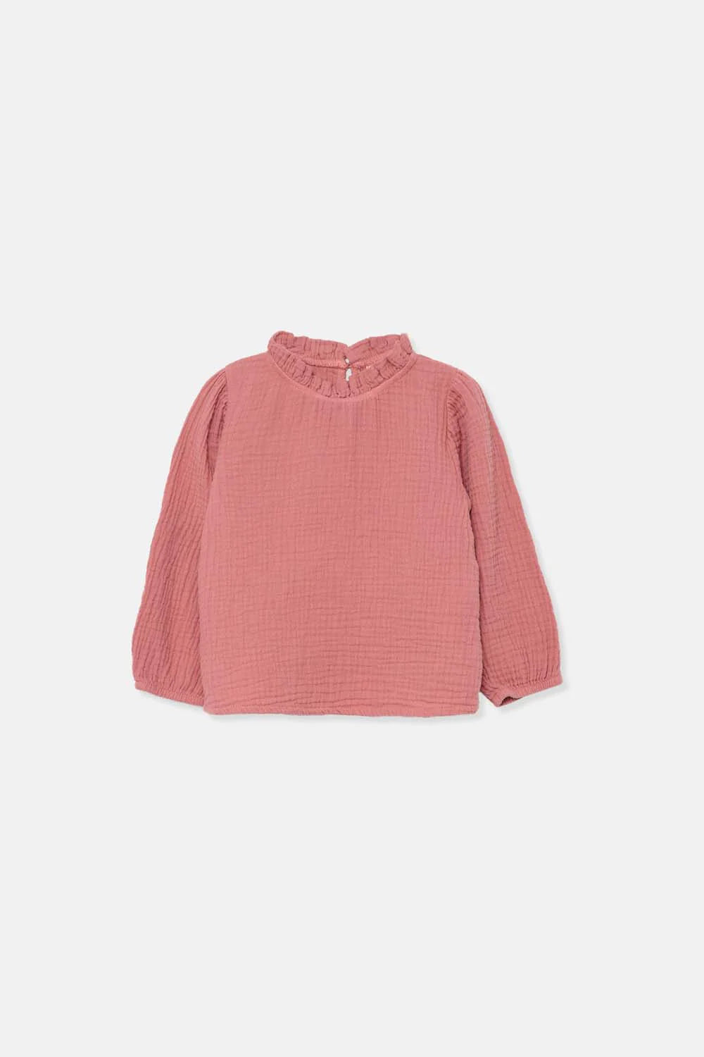 TEXTURED BABY BLOUSE ROSE