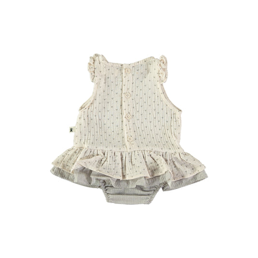 Grey Heart Bubble Romper