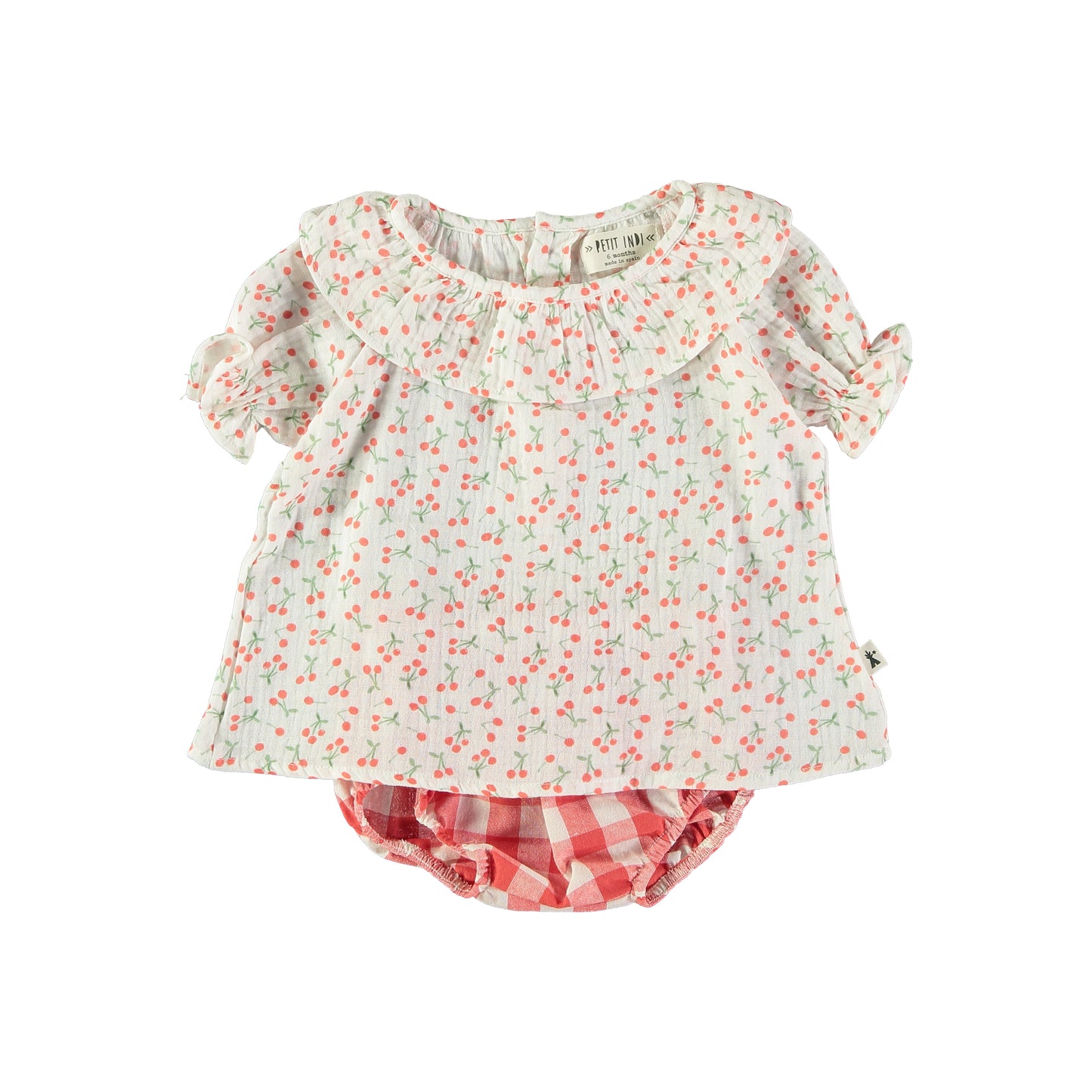 Cherry Muslin Top + Bubble Coulette || Cherry & Red Check