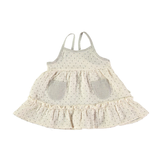 Grey Heart Gauze Dress