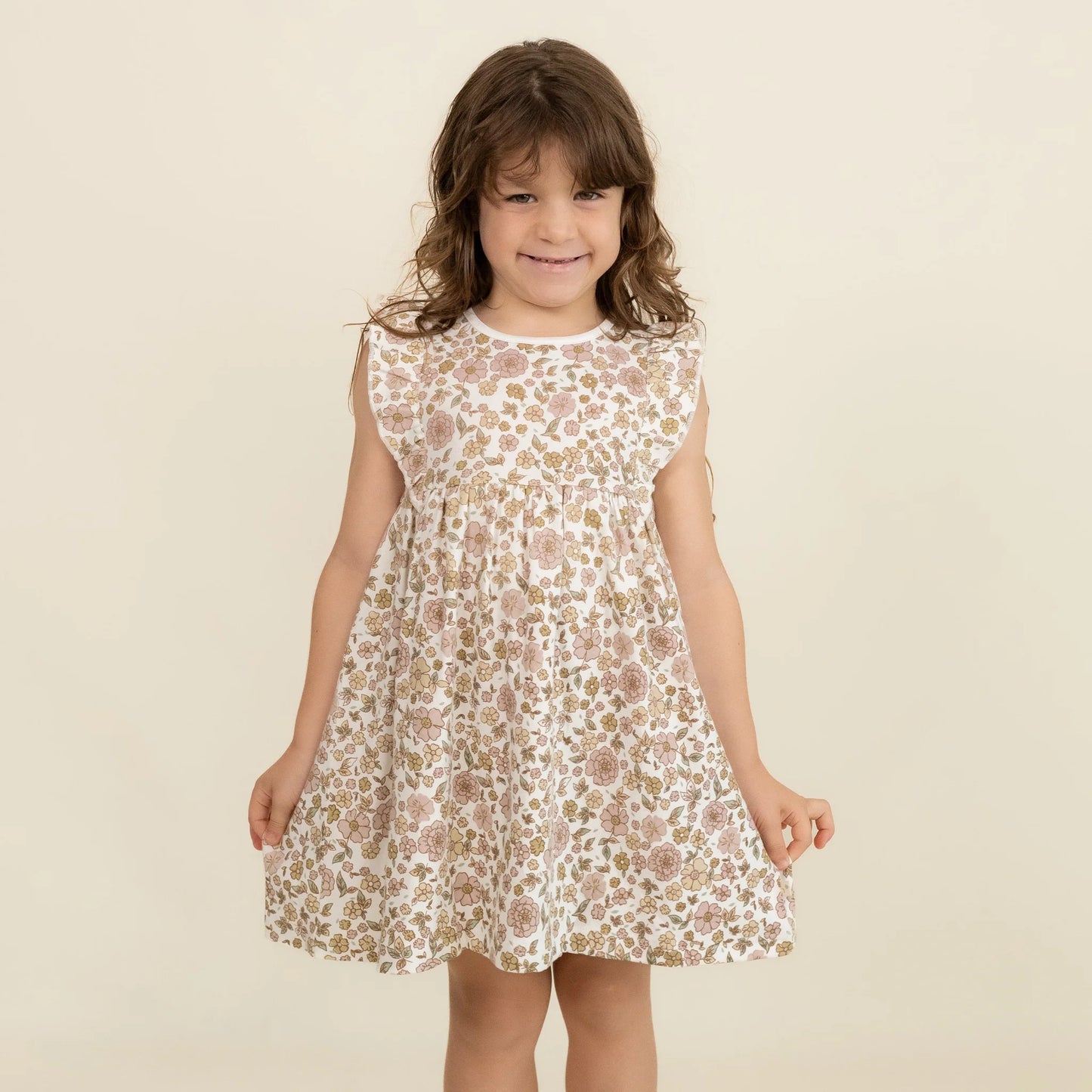 Organic Flutter Dress || Summer Garden