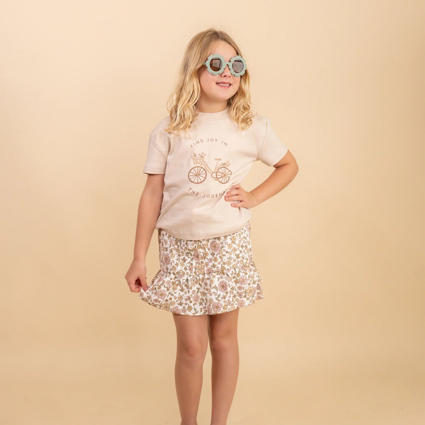 Organic Graphic Tee & Skort Set || Summer Garden