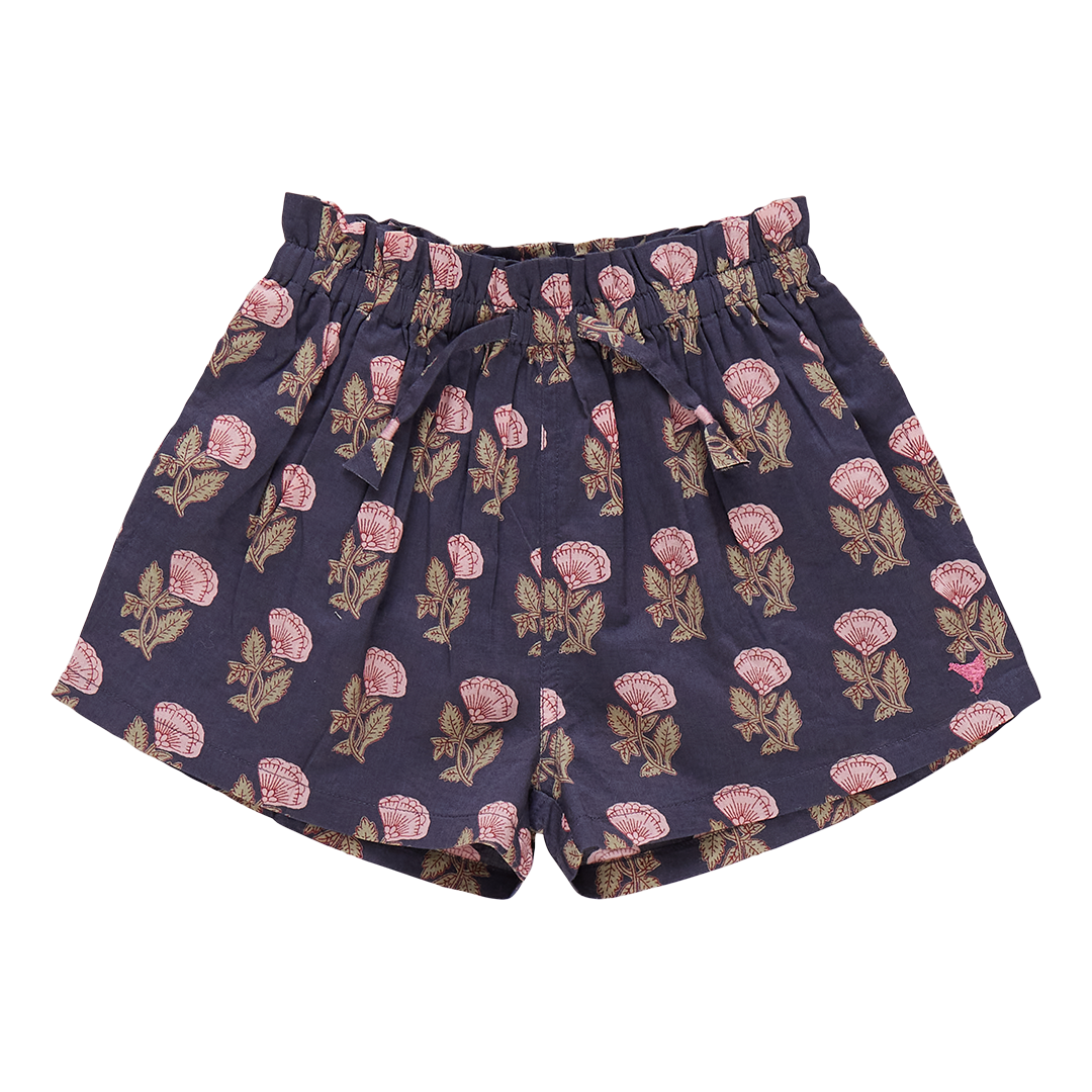 Girls Theodore Short Navy Flower