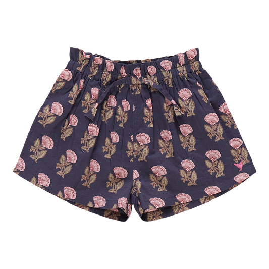 Girls Theodore Short Navy Flower