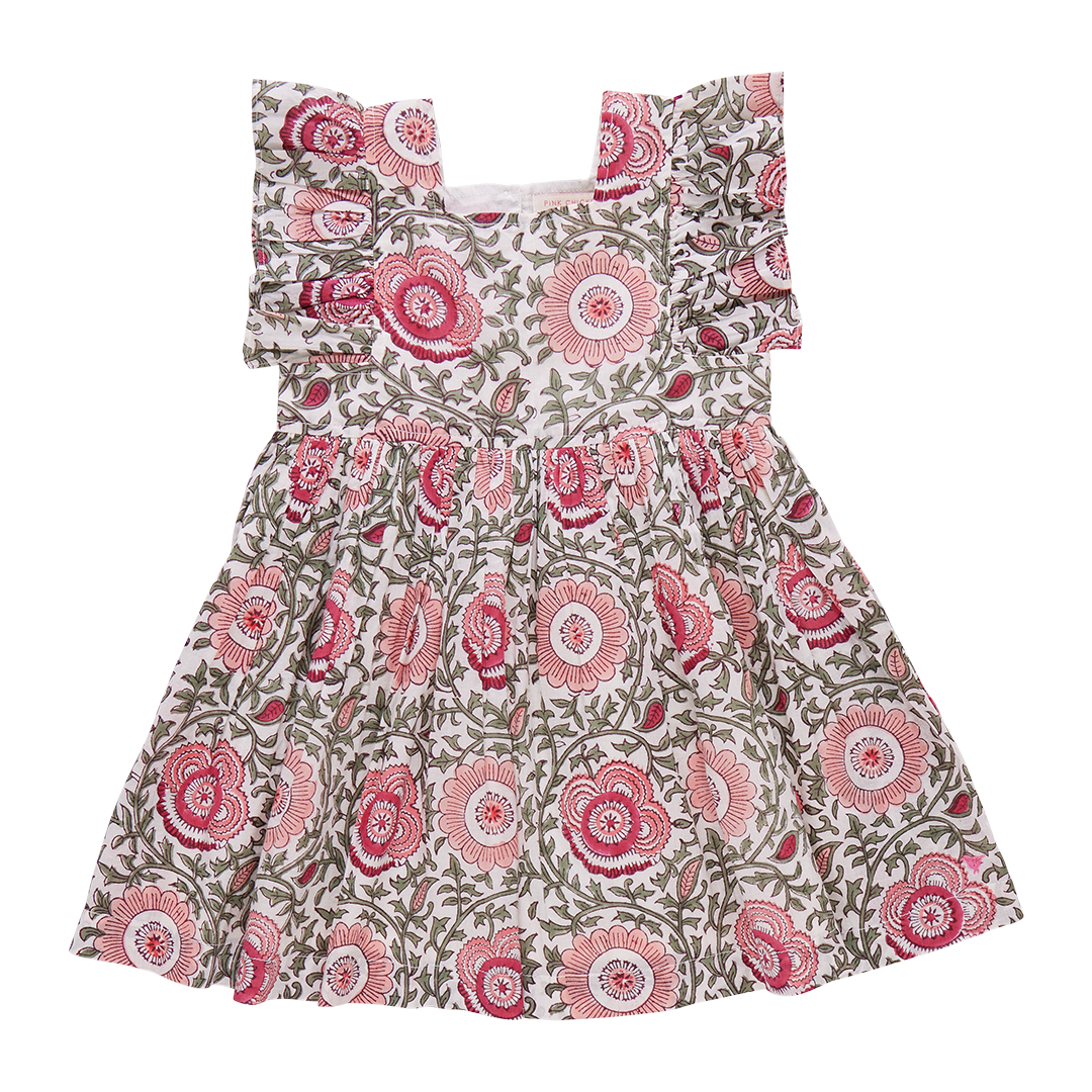 Girls Elsie Dress Pink Lisbon Floral