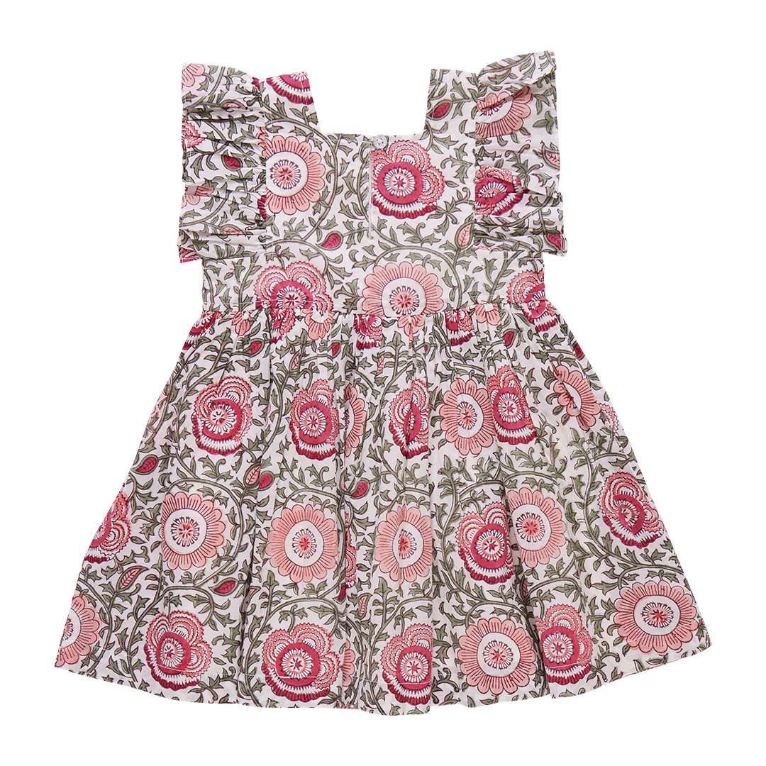 Girls Elsie Dress Pink Lisbon Floral