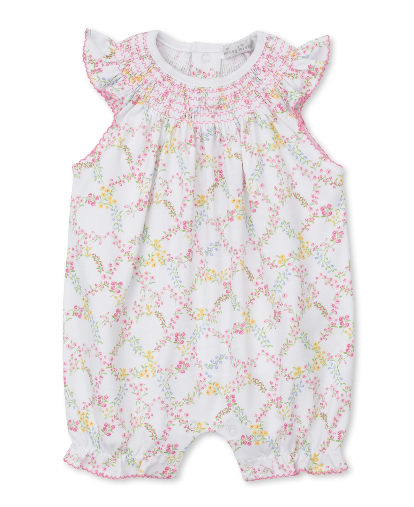Short Smocked Playsuit || Garden Trellis