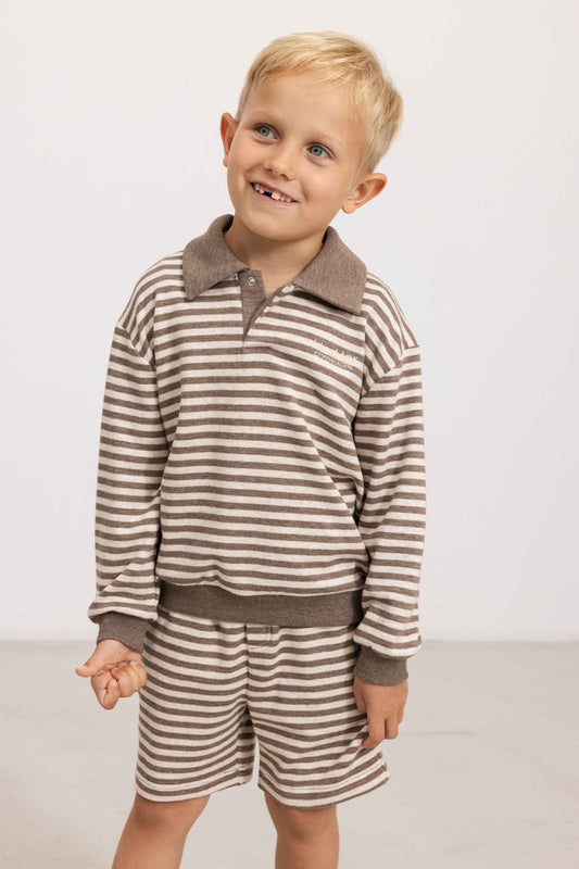 Striped Polo and Short Set