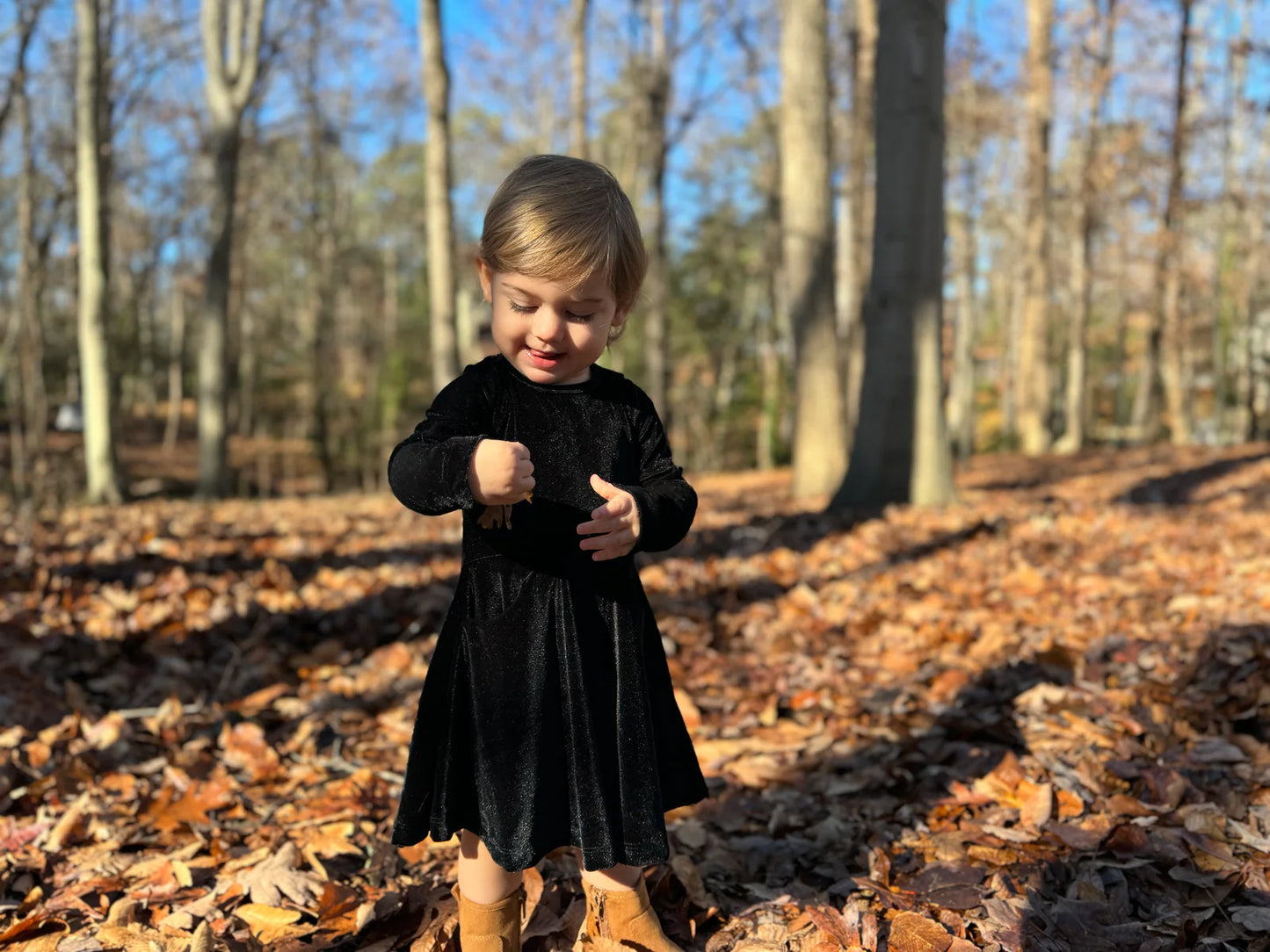 Merilee Dress is Black Velvet