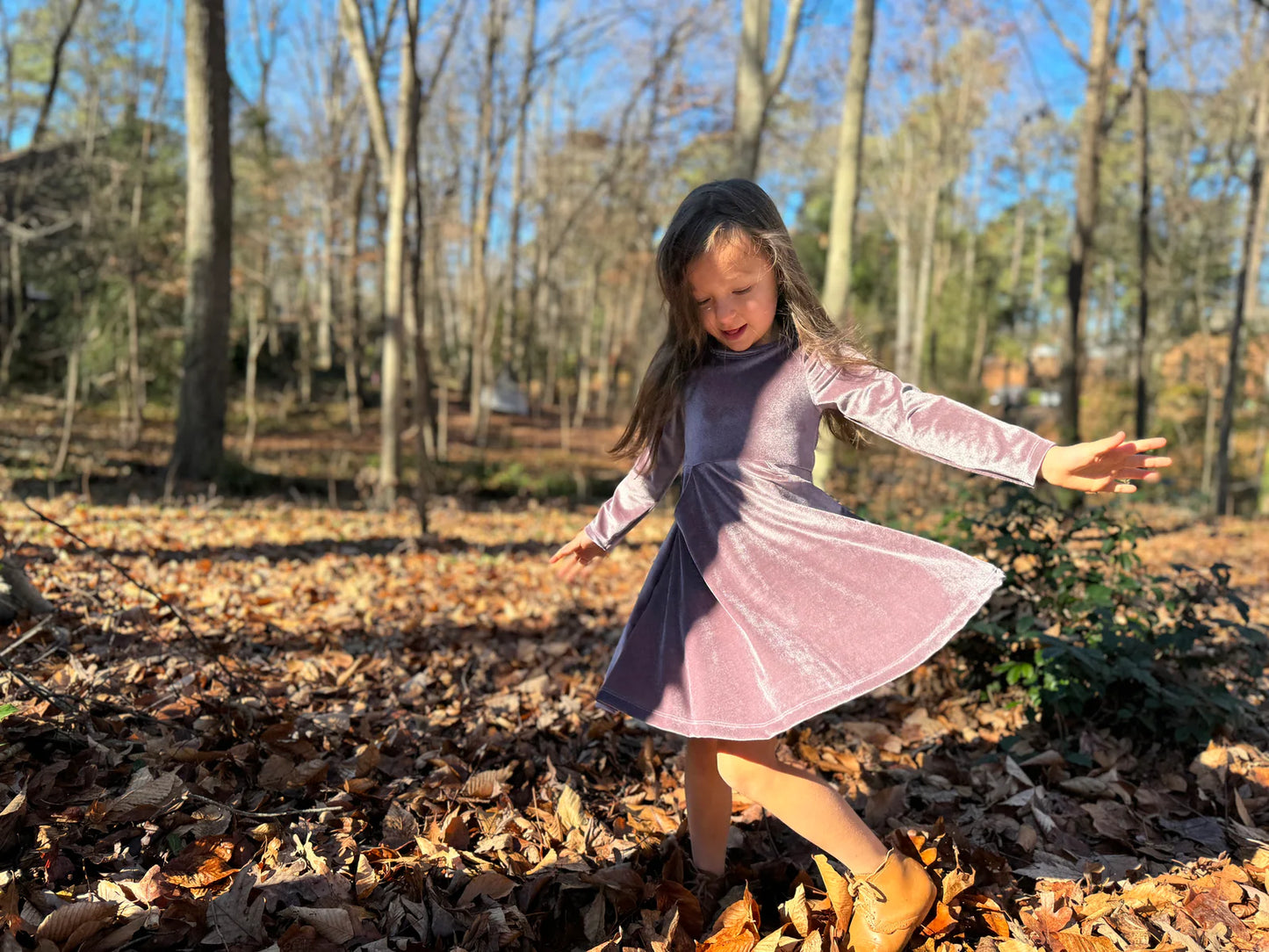 Merilee Dress in Plum Velvet