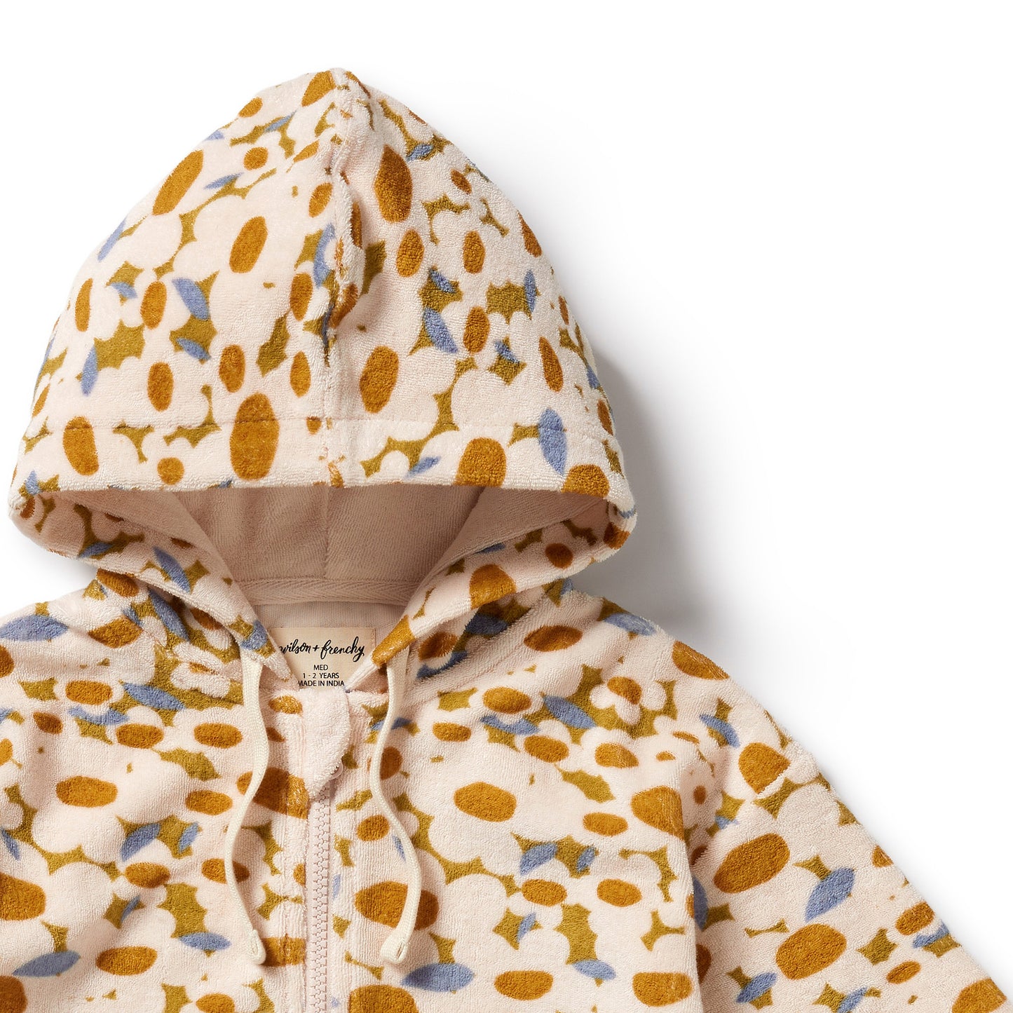 Flower Burst Organic Terry Hooded Swimsuit Cover-up