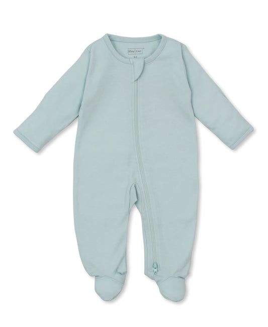 Kissy Love Light Blue Zip Footie